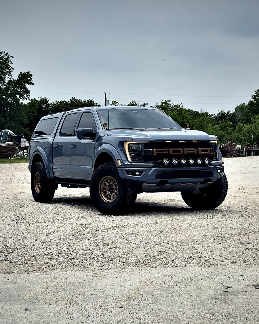 Blue Ford F-150 Raptor R tinted by FLEX