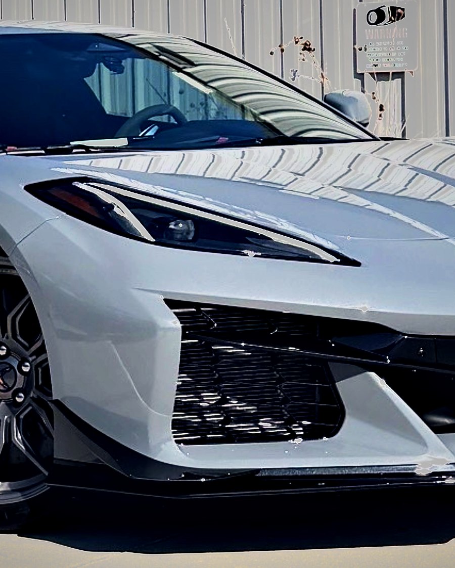 Gray Corvette Z06 with gloss clear Track Pack paint protection film